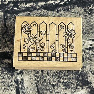 Great Impressions Fence G134 Wood Mounted Rubber Stamp